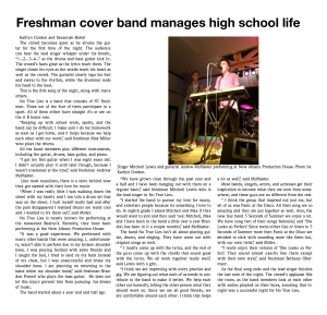 Click here to read Freshman cover band manages high school life